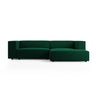 Arendal 3-Sitzer Ecksofa, Rechte Seite, aus Samt in Flaschengrün (Casino Deep Green), 224x166x70 cm von Cosmopolitan Design – Bild 1