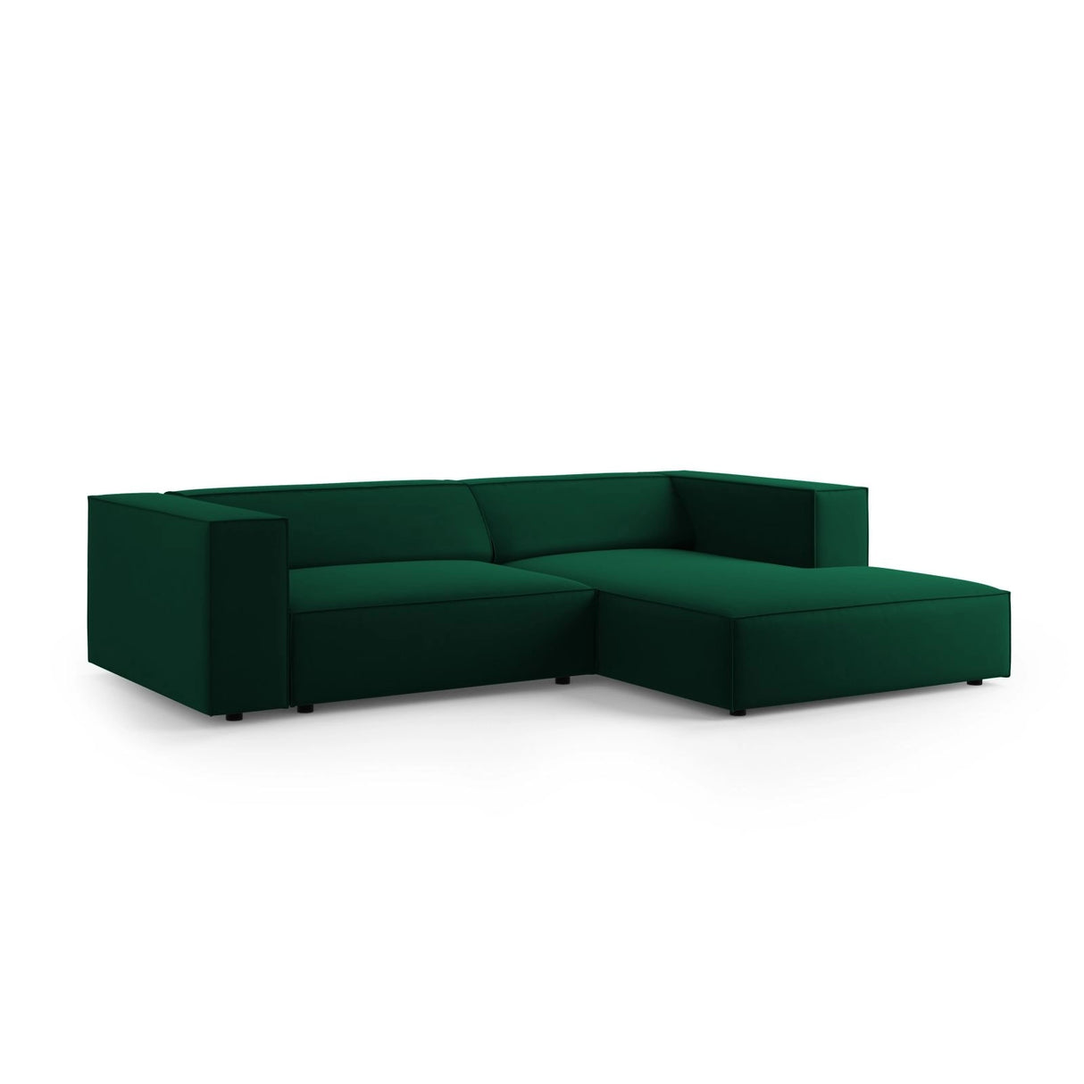 Arendal 3-Sitzer Ecksofa, Rechte Seite, aus Samt in Flaschengrün (Casino Deep Green), 224x166x70 cm von Cosmopolitan Design – Bild 3