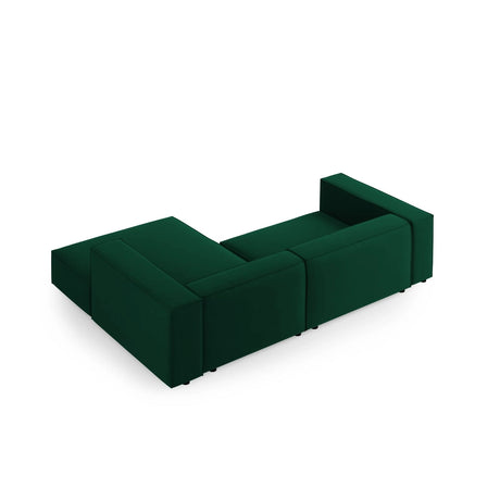 Arendal 3-Sitzer Ecksofa, Rechte Seite, aus Samt in Flaschengrün (Casino Deep Green), 224x166x70 cm von Cosmopolitan Design – Bild 4