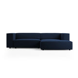 Arendal 3-Sitzer Ecksofa, Rechte Seite, aus Samt in Königsblau (Casino Deep Blue), 224x166x70 cm von Cosmopolitan Design – Bild 1