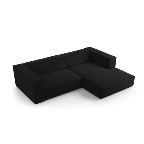 Arendal 3-Sitzer Ecksofa, Rechte Seite, aus Samt in Schwarz (Casino Black), 224x166x70 cm von Cosmopolitan Design – Bild 5