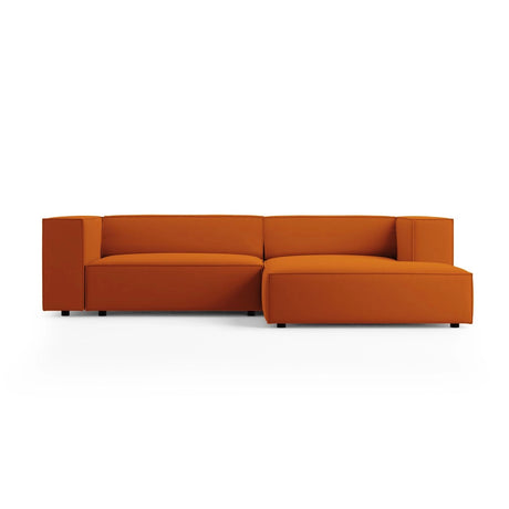 Arendal 3-Sitzer Ecksofa, Rechte Seite, aus Samt in Terrakotta (Casino Terracota), 224x166x70 cm von Cosmopolitan Design – Bild 1