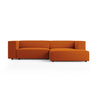 Arendal 3-Sitzer Ecksofa, Rechte Seite, aus Samt in Terrakotta (Casino Terracota), 224x166x70 cm von Cosmopolitan Design – Bild 1