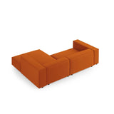 Arendal 3-Sitzer Ecksofa, Rechte Seite, aus Samt in Terrakotta (Casino Terracota), 224x166x70 cm von Cosmopolitan Design – Bild 4