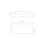 Arendal 3-Sitzer Sofa aus Chenille in Hellgrau (Haga 06), 204x102x70 cm von Cosmopolitan Design – Bild 2