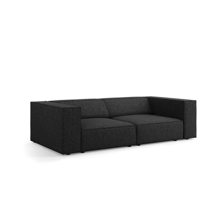 Arendal 3-Sitzer Sofa aus Chenille in Schwarz (Haga 19), 204x102x70 cm von Cosmopolitan Design – Bild 3