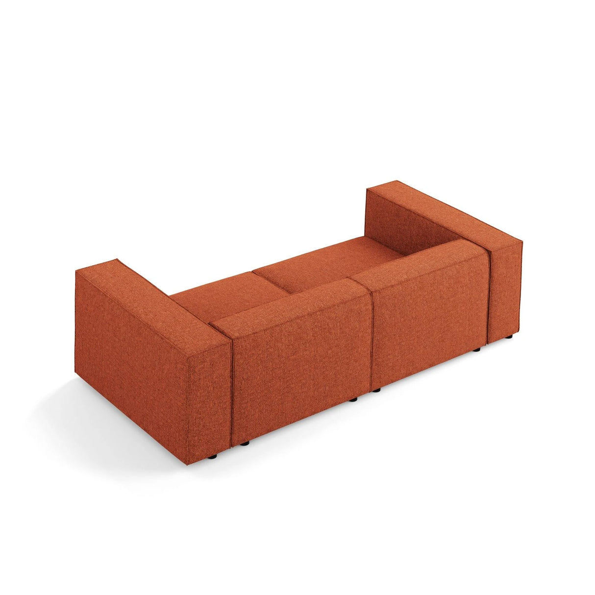 Arendal 3-Sitzer Sofa aus Chenille in Terrakotta (Haga 44), 204x102x70 cm von Cosmopolitan Design – Bild 4