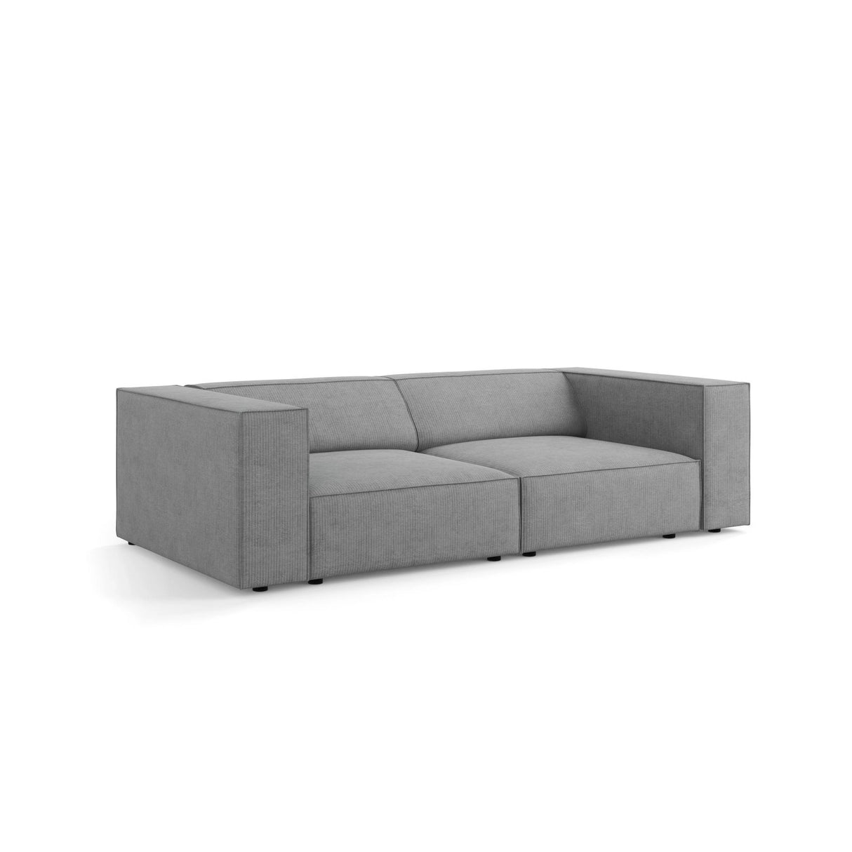 Arendal 3-Sitzer Sofa aus Chenille mit Cordoptik in Dunkelgrau (Brave Me 3), 204x102x70 cm von Cosmopolitan Design – Bild 3