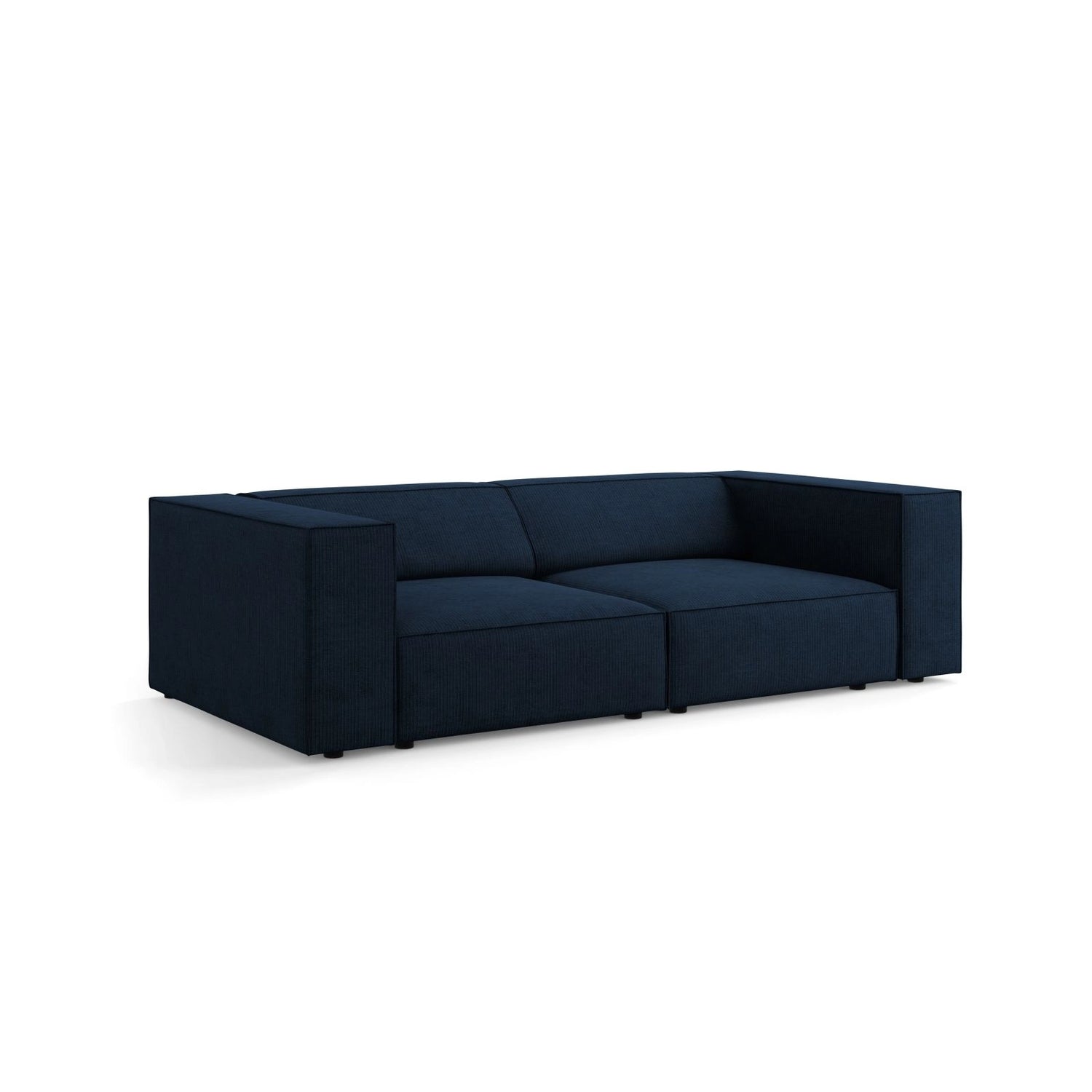Arendal 3-Sitzer Sofa aus Chenille mit Cordoptik in Königsblau (Brave Me 7), 204x102x70 cm von Cosmopolitan Design – Bild 3