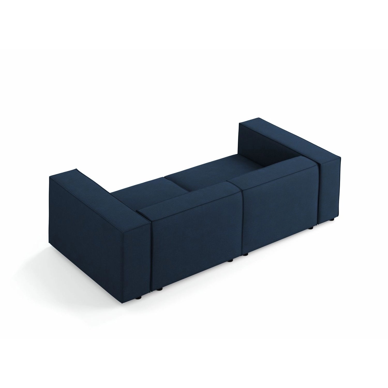 Arendal 3-Sitzer Sofa aus Chenille mit Cordoptik in Königsblau (Brave Me 7), 204x102x70 cm von Cosmopolitan Design – Bild 4