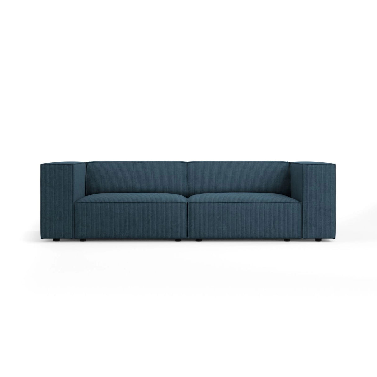 Arendal 3-Sitzer Sofa aus Chenille mit Cordoptik in Marineblau (Brave Me 9), 204x102x70 cm von Cosmopolitan Design – Bild 1