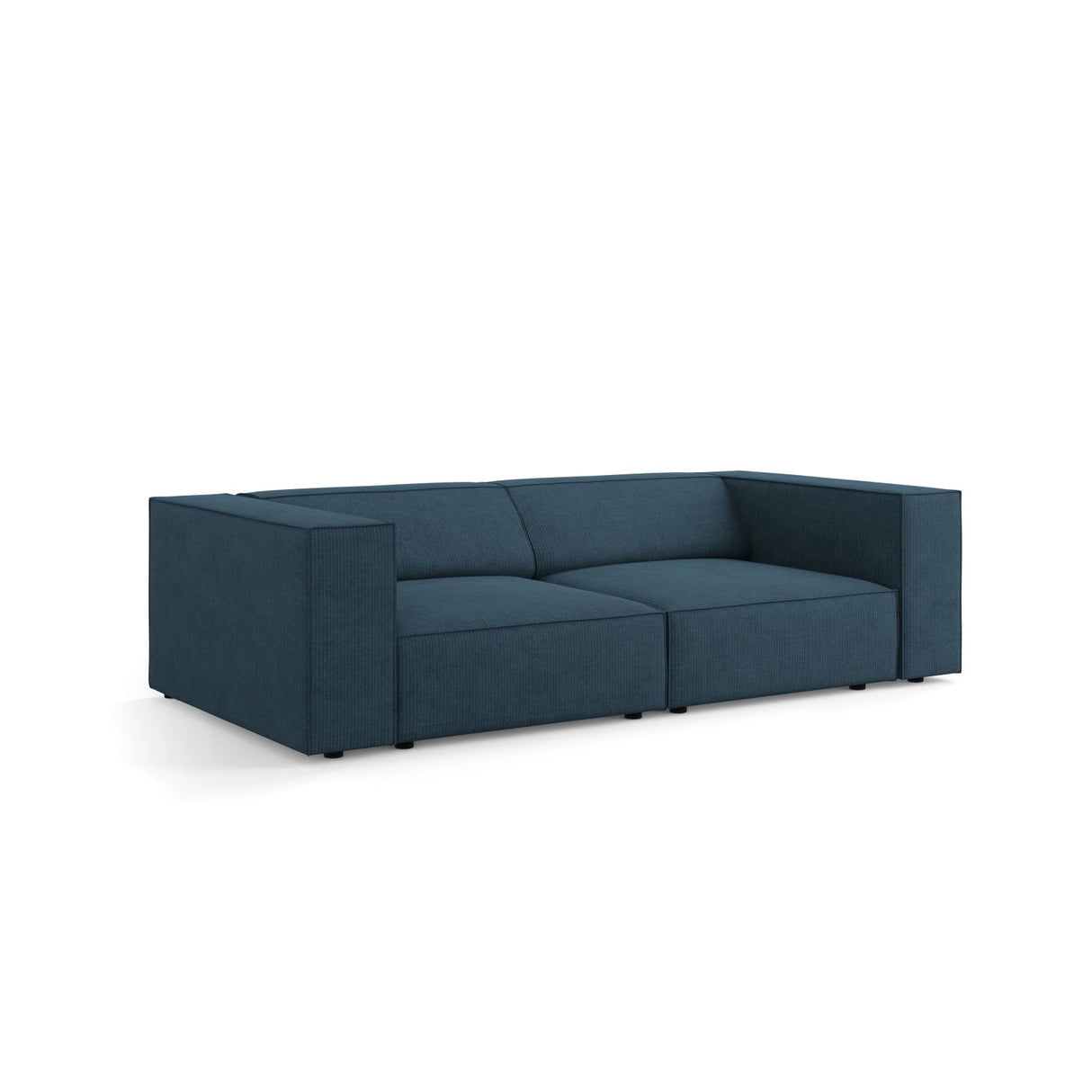 Arendal 3-Sitzer Sofa aus Chenille mit Cordoptik in Marineblau (Brave Me 9), 204x102x70 cm von Cosmopolitan Design – Bild 3