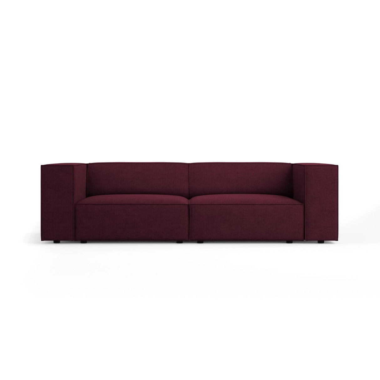 Arendal 3-Sitzer Sofa aus Chenille mit Cordoptik in Rubin (Brave Me 8), 204x102x70 cm von Cosmopolitan Design – Bild 1