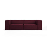 Arendal 3-Sitzer Sofa aus Chenille mit Cordoptik in Rubin (Brave Me 8), 204x102x70 cm von Cosmopolitan Design – Bild 1