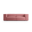 Arendal 3-Sitzer Sofa aus Samt in Flamingo (Casino Salmon), 204x102x70 cm von Cosmopolitan Design – Bild 1