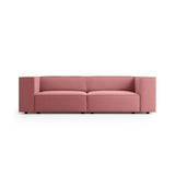 Arendal 3-Sitzer Sofa aus Samt in Flamingo (Casino Salmon), 204x102x70 cm von Cosmopolitan Design – Bild 1