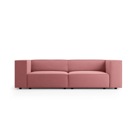 Arendal 3-Sitzer Sofa aus Samt in Flamingo (Casino Salmon), 204x102x70 cm von Cosmopolitan Design – Bild 1