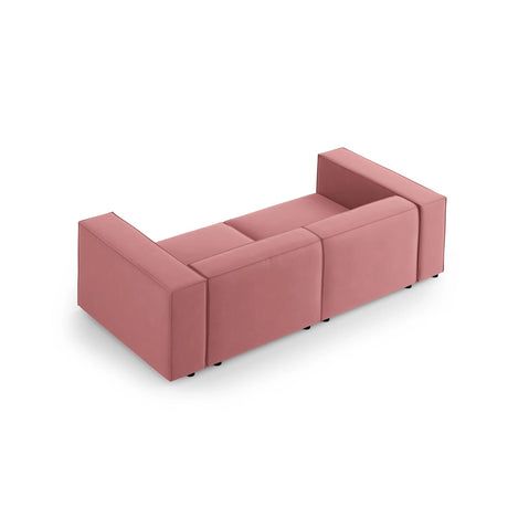 Arendal 3-Sitzer Sofa aus Samt in Flamingo (Casino Salmon), 204x102x70 cm von Cosmopolitan Design – Bild 4