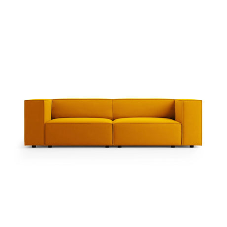 Arendal 3-Sitzer Sofa aus Samt in Gelb (Casino Mostaza), 204x102x70 cm von Cosmopolitan Design – Bild 1