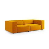 Arendal 3-Sitzer Sofa aus Samt in Gelb (Casino Mostaza), 204x102x70 cm von Cosmopolitan Design – Bild 3