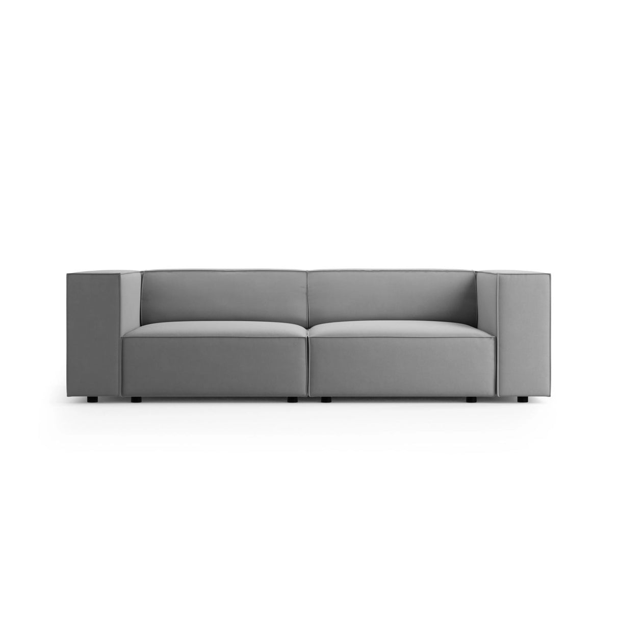 Arendal 3-Sitzer Sofa aus Samt in Hellgrau (Casino Ash), 204x102x70 cm von Cosmopolitan Design – Bild 1