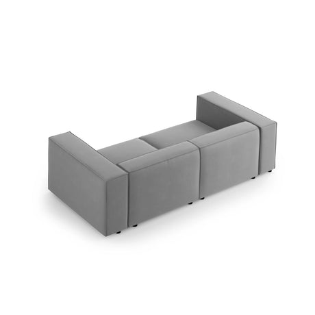 Arendal 3-Sitzer Sofa aus Samt in Hellgrau (Casino Ash), 204x102x70 cm von Cosmopolitan Design – Bild 4