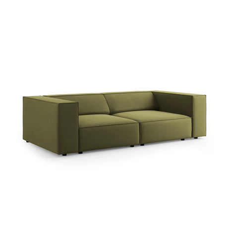 Arendal 3-Sitzer Sofa aus Samt in Hellgrün (Casino Forest), 204x102x70 cm von Cosmopolitan Design – Bild 3