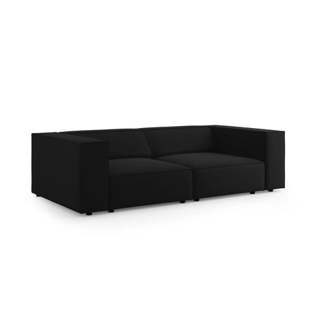 Arendal 3-Sitzer Sofa aus Samt in Schwarz (Casino Black), 204x102x70 cm von Cosmopolitan Design – Bild 3