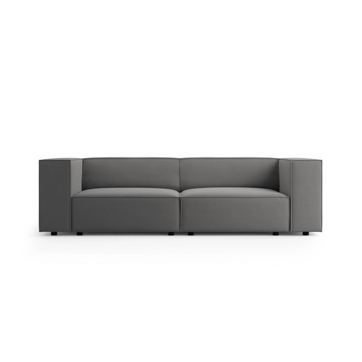 Arendal 3-Sitzer Sofa aus Samt in Warmes Grau (Casino Anthracite), 204x102x70 cm von Cosmopolitan Design – Bild 1