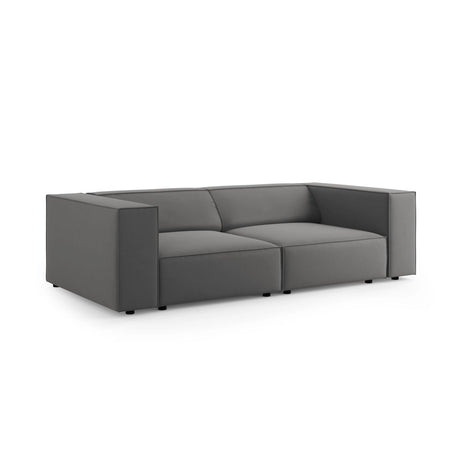 Arendal 3-Sitzer Sofa aus Samt in Warmes Grau (Casino Anthracite), 204x102x70 cm von Cosmopolitan Design – Bild 3