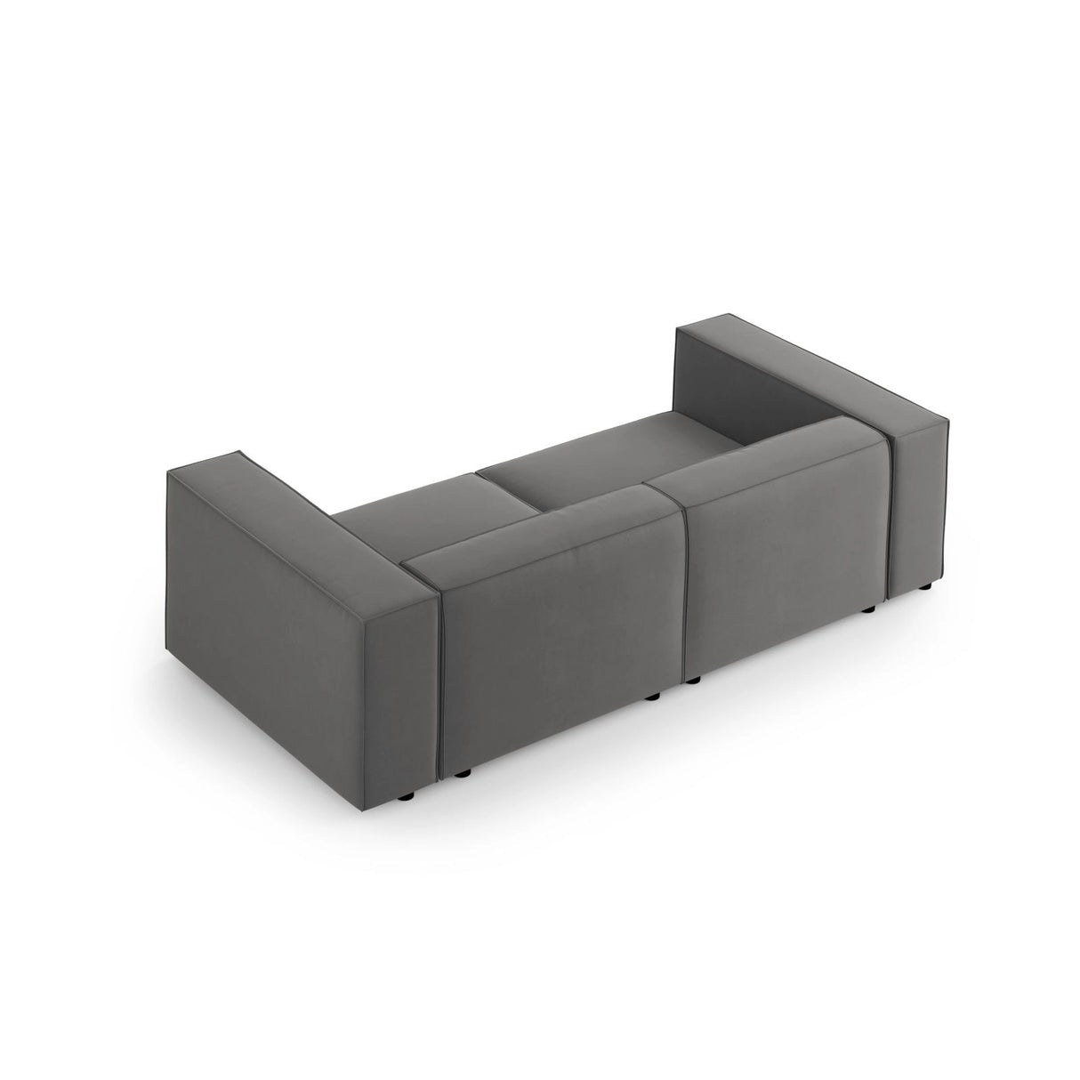 Arendal 3-Sitzer Sofa aus Samt in Warmes Grau (Casino Anthracite), 204x102x70 cm von Cosmopolitan Design – Bild 4