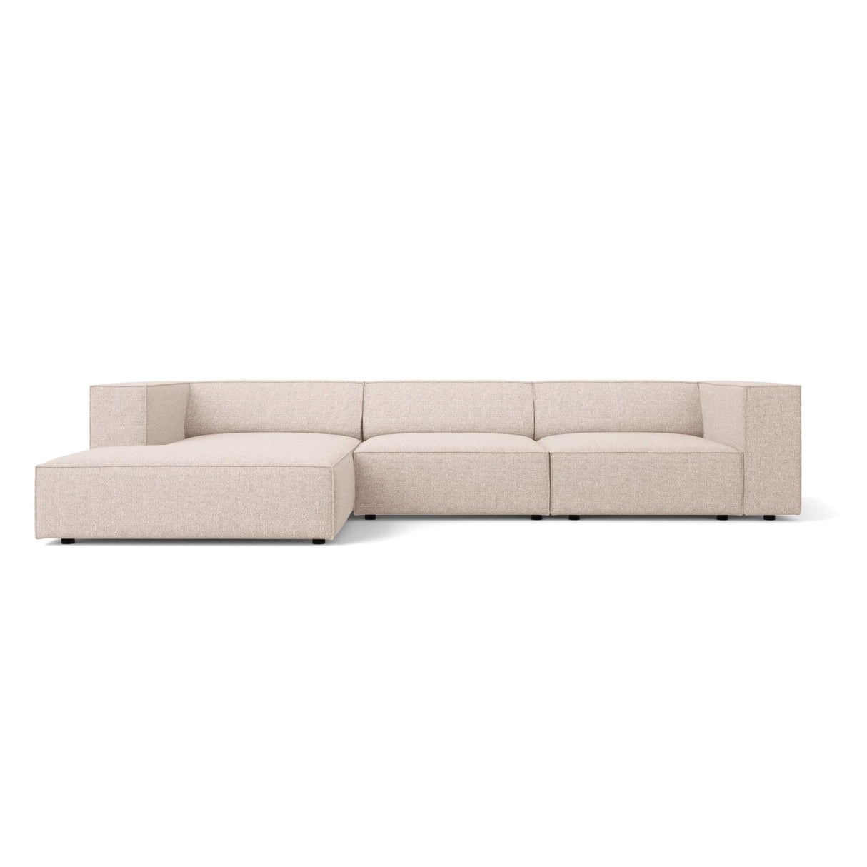Arendal 4-Sitzer Ecksofa, Linke Seite, aus Chenille in Beige (Haga 30), 284x166x70 cm von Cosmopolitan Design – Bild 1
