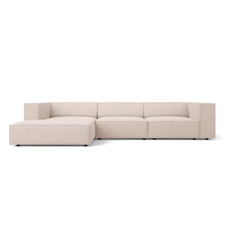Arendal 4-Sitzer Ecksofa, Linke Seite, aus Chenille in Beige (Haga 30), 284x166x70 cm von Cosmopolitan Design – Bild 1