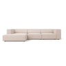 Arendal 4-Sitzer Ecksofa, Linke Seite, aus Chenille in Beige (Haga 30), 284x166x70 cm von Cosmopolitan Design – Bild 1