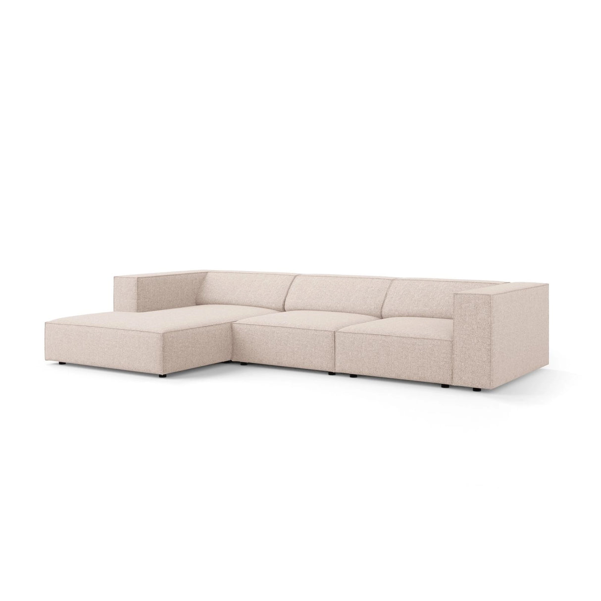 Arendal 4-Sitzer Ecksofa, Linke Seite, aus Chenille in Beige (Haga 30), 284x166x70 cm von Cosmopolitan Design – Bild 3