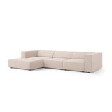 Arendal 4-Sitzer Ecksofa, Linke Seite, aus Chenille in Beige (Haga 30), 284x166x70 cm von Cosmopolitan Design – Bild 3