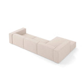 Arendal 4-Sitzer Ecksofa, Linke Seite, aus Chenille in Beige (Haga 30), 284x166x70 cm von Cosmopolitan Design – Bild 4