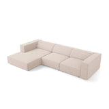Arendal 4-Sitzer Ecksofa, Linke Seite, aus Chenille in Beige (Haga 30), 284x166x70 cm von Cosmopolitan Design – Bild 5