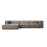 Arendal 4-Sitzer Ecksofa, Linke Seite, aus Chenille in Grau (Haga 16), 284x166x70 cm von Cosmopolitan Design – Bild 1