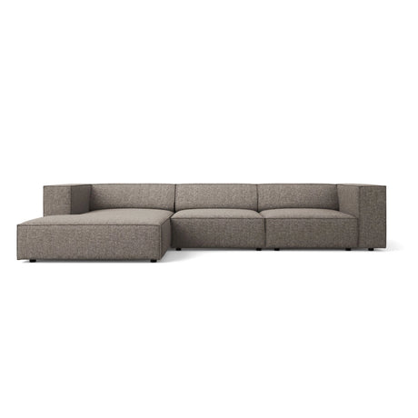 Arendal 4-Sitzer Ecksofa, Linke Seite, aus Chenille in Grau (Haga 16), 284x166x70 cm von Cosmopolitan Design – Bild 1