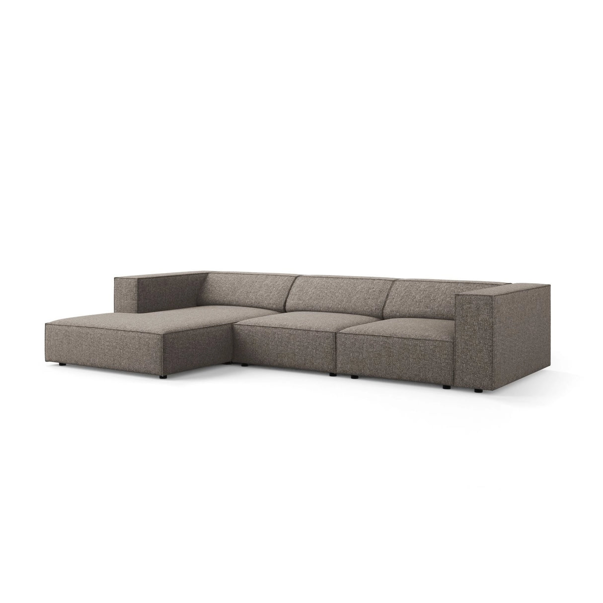 Arendal 4-Sitzer Ecksofa, Linke Seite, aus Chenille in Grau (Haga 16), 284x166x70 cm von Cosmopolitan Design – Bild 3
