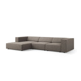 Arendal 4-Sitzer Ecksofa, Linke Seite, aus Chenille in Grau (Haga 16), 284x166x70 cm von Cosmopolitan Design – Bild 3
