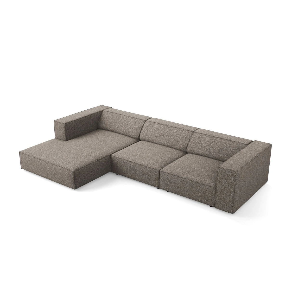 Arendal 4-Sitzer Ecksofa, Linke Seite, aus Chenille in Grau (Haga 16), 284x166x70 cm von Cosmopolitan Design – Bild 5