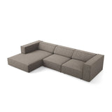 Arendal 4-Sitzer Ecksofa, Linke Seite, aus Chenille in Grau (Haga 16), 284x166x70 cm von Cosmopolitan Design – Bild 5