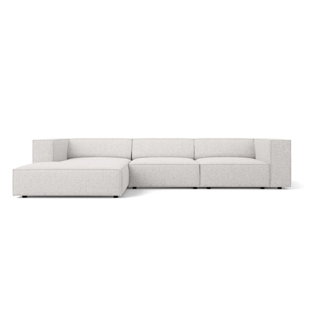 Arendal 4-Sitzer Ecksofa, Linke Seite, aus Chenille in Hellgrau (Haga 06), 284x166x70 cm von Cosmopolitan Design – Bild 1