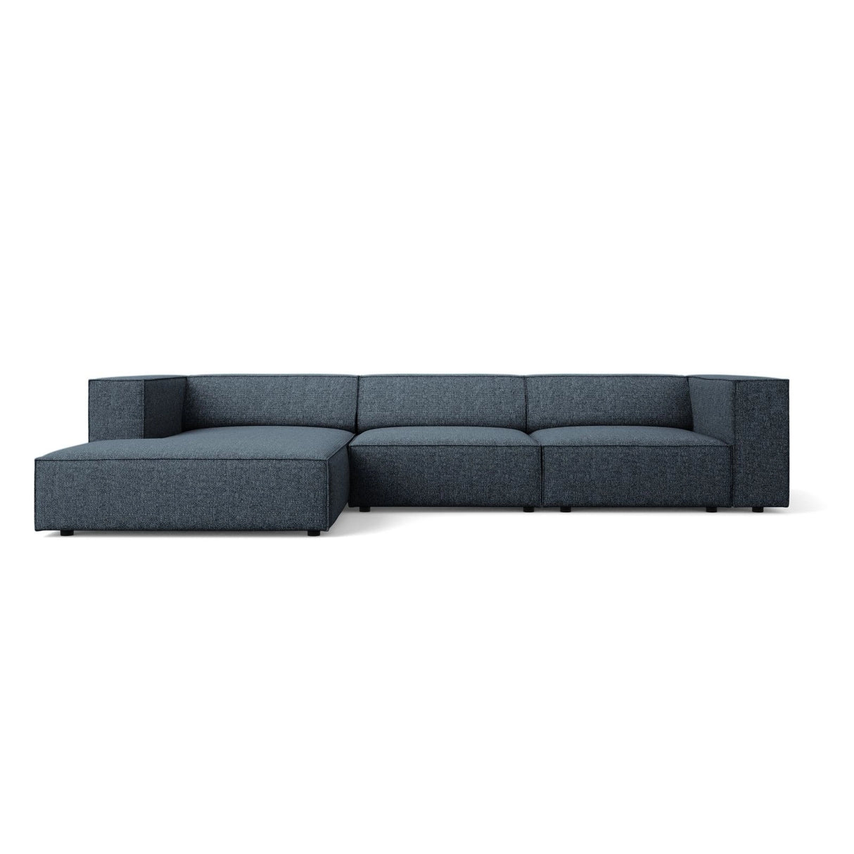 Arendal 4-Sitzer Ecksofa, Linke Seite, aus Chenille in Königsblau (Haga 86), 284x166x70 cm von Cosmopolitan Design – Bild 1