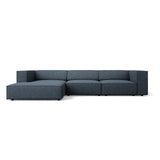 Arendal 4-Sitzer Ecksofa, Linke Seite, aus Chenille in Königsblau (Haga 86), 284x166x70 cm von Cosmopolitan Design – Bild 1