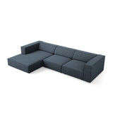 Arendal 4-Sitzer Ecksofa, Linke Seite, aus Chenille in Königsblau (Haga 86), 284x166x70 cm von Cosmopolitan Design – Bild 5