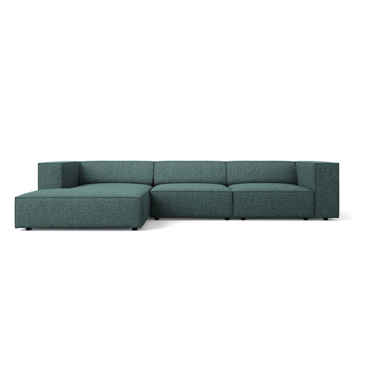 Arendal 4-Sitzer Ecksofa, Linke Seite, aus Chenille in Petrol (Haga 78), 284x166x70 cm von Cosmopolitan Design – Bild 1