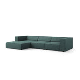 Arendal 4-Sitzer Ecksofa, Linke Seite, aus Chenille in Petrol (Haga 78), 284x166x70 cm von Cosmopolitan Design – Bild 3